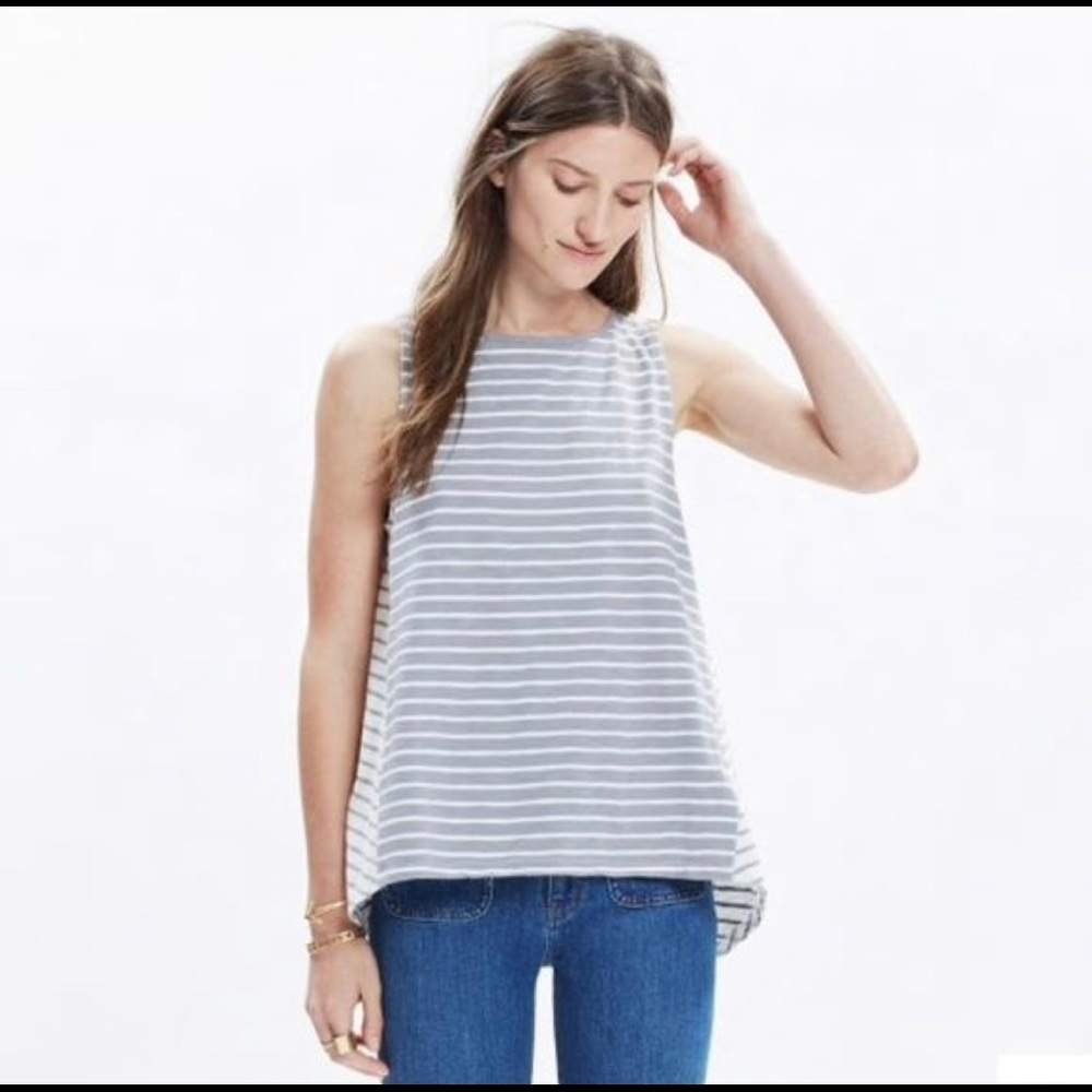 Madewell Forward-Seam Tank Top in Stripe